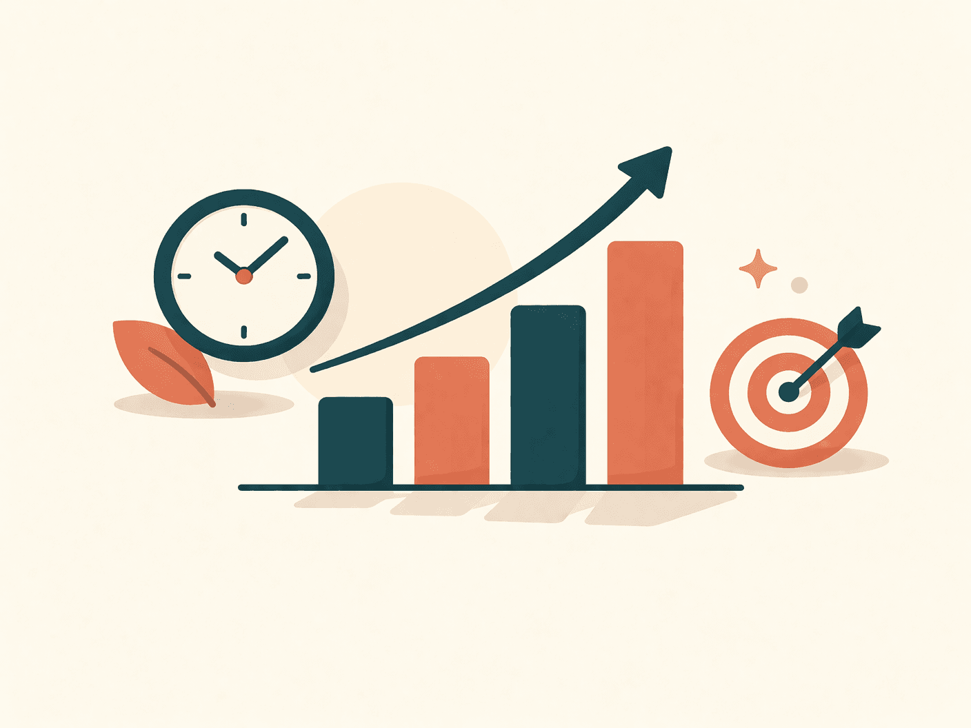 Ilustração de um gráfico de resultados financeiros